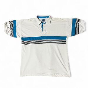 VINTAGE 80s Greenline International STRIPED POLO SHIRT